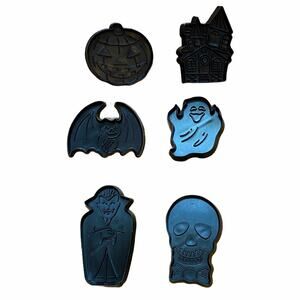 Assorted Halloween Black Cookie Cutters 6-count Bundle